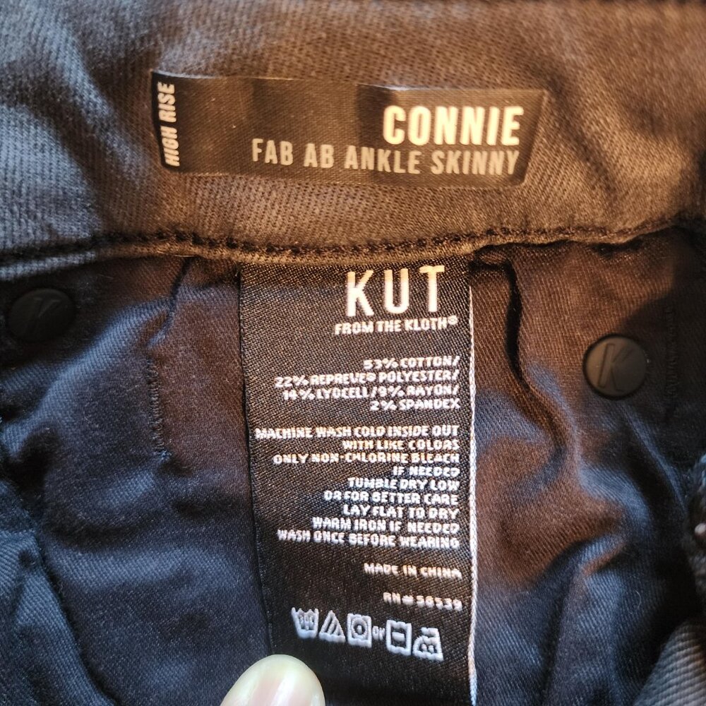 Kut From the Kloth High Rise Connie Fab Ab Ankle Skinny, Size 6 - Picture 6 of 6